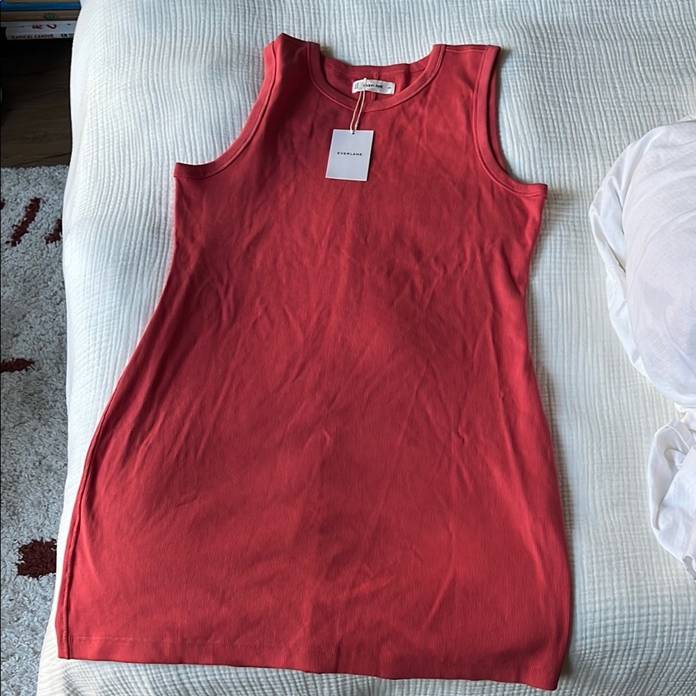 NWT Everlane Pink Sleeveless Crew Neck Tank Dress